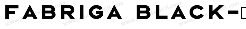 Fabriga Black字体转换